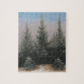 Bäume im Schnee (Winter Weihnachtslandschaft) Puzzle (Vertikal)