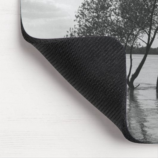 Bäume im See Mousepad (Ecke)