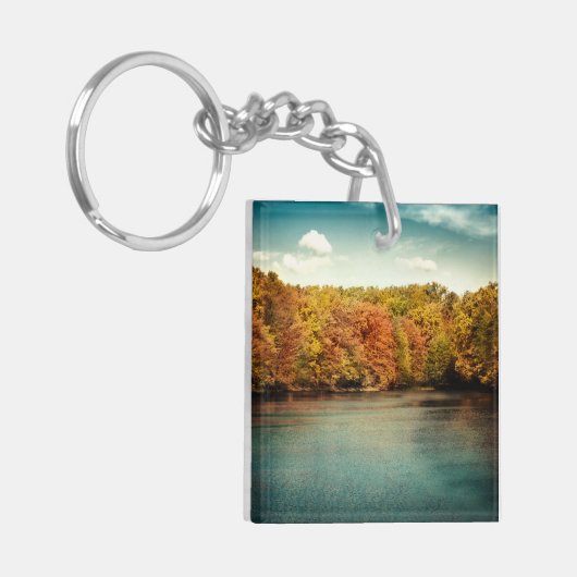 Bäume im Seenwald Wassersicherheit Schlüsselkette Schlüsselanhänger (Vorderseite links)