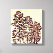 Bäume im Sonnenlicht Leinwanddruck (Vorderseite)