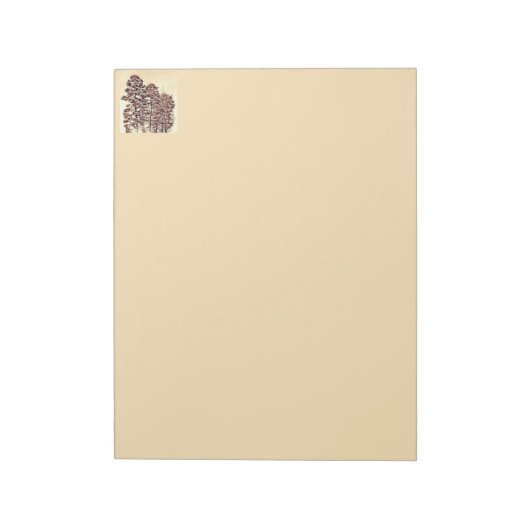 Bäume im Sonnenlicht Notizblock (Rotiert)