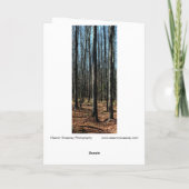 Bäume im Spätherbst: Digitaler Wandel des Waldes Karte (Rückseite)