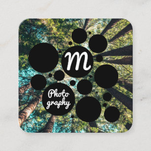 Bäume im Wald Wildlife Fotografy Quadratische Visitenkarte