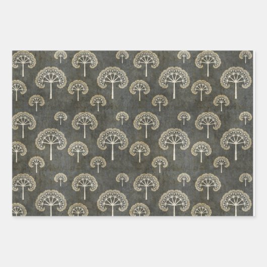 Bäume im Winter Geschenkpapier Set (Vorderseite 3)