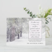 Bäume im Winter Schneeurlaub Einladung (Stehend Vorderseite)