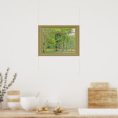 Bäume in der Aussicht auf die Parkfenster Poster (Küche)