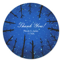 Bäume in der Nacht Himmel rustikale Hochzeitsticke