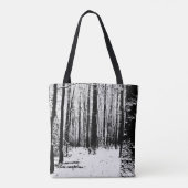 Bäume in der Schnee Taschentasche Tasche (Rückseite)