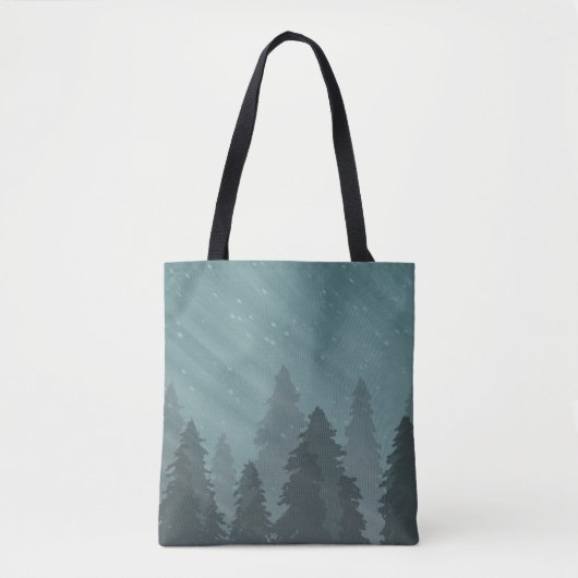 Bäume in der waldreichen Allover-Tasche Tasche (Vorderseite)