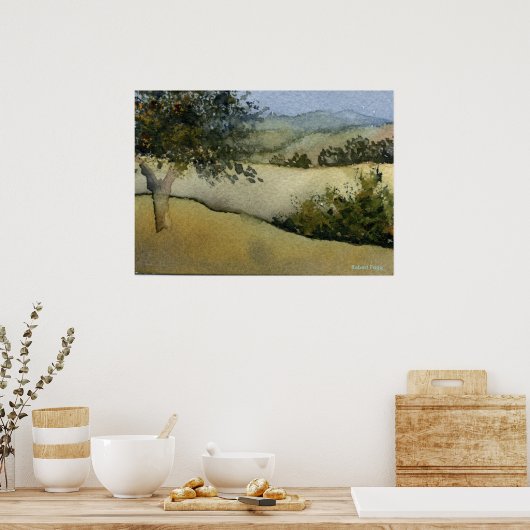 "Bäume in einem Feld #1" Landschaftsposter Poster (Küche)