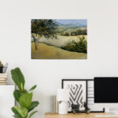 "Bäume in einem Feld #1" Landschaftsposter Poster (Heimbüro)