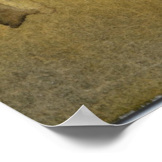 "Bäume in einem Feld #1" Landschaftsposter Poster (Ecke)