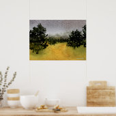 "Bäume in einem Feld #2" Landschaftsposter Poster (Küche)