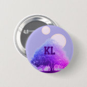 Bäume in Lila Nebel und Doppelaufgang & Initialen Button (Vorne & Hinten)