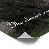 Bäume in Mist Muir Zitat Poster (Ecke)