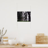 Bäume in Mist Muir Zitat Poster (Küche)