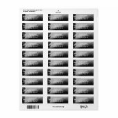 Bäume in Nebelbäumen-Rücksendeadressen-Aufklebern (Vorne)