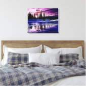 Bäume in schneebedeckter Landschaft Leinwanddruck (Insitu (Schlafzimmer))