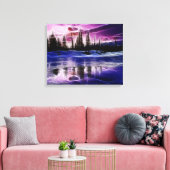 Bäume in schneebedeckter Landschaft Leinwanddruck (Insitu (Wohnzimmer))