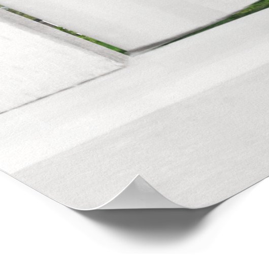 Bäume in Springtime - Fenster öffnen mit Tulips Poster (Ecke)