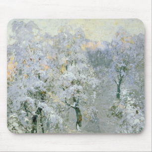 Bäume in winterlichem Silver, 1910 Mousepad