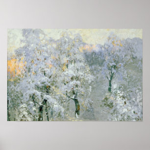 Bäume in Wintry Silver, 1910 Poster