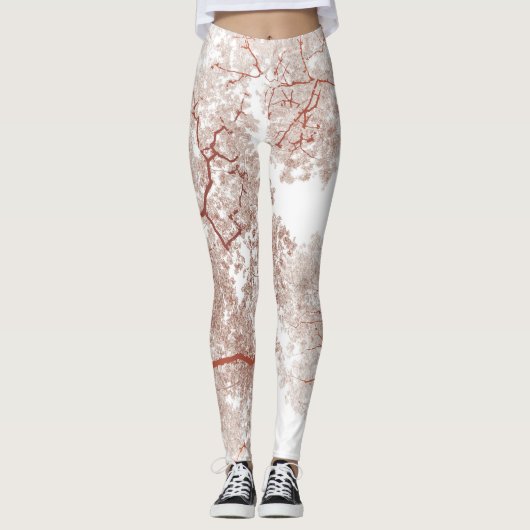 Bäume Karte 2 Leggings (Vorderseite)