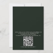 Bäume Kiefern Rustikaler Wald Eleganter QR-Code Ho Einladung (Rückseite)