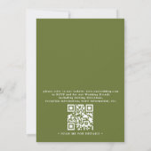 Bäume Kiefernwald Rustikal Elegant QR-Code Hochzei Einladung (Rückseite)