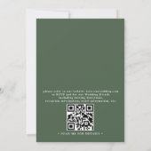 Bäume Kiefernwald Rustikal Elegant QR-Code Hochzei Einladung (Rückseite)