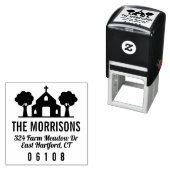 Bäume Kirchenname und Rücksendeadresse Permastempel (Beispiel)