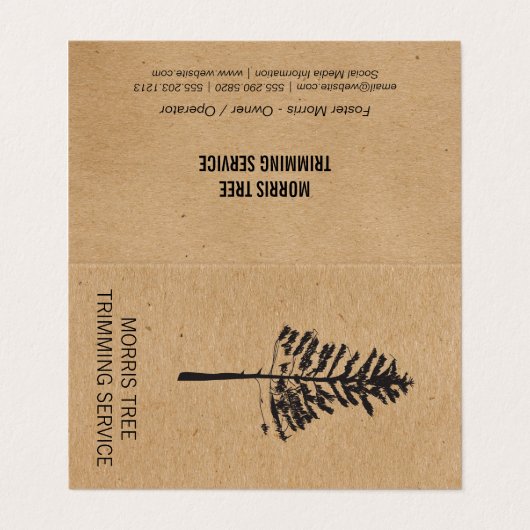 Bäume | Landflucht | Gardener Visitenkarten (Außenseite Aufgefaltet)