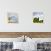 Bäume Landschaften, die Wolken Wasserfarben-Stil Bilderwand Sets (Schlafzimmer)