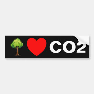 Bäume Liebe CO2 Autoaufkleber