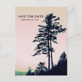 Bäume Liebe l Feiern die Natur Save the Date Ankündigungspostkarte