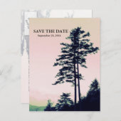 Bäume Liebe l Feiern die Natur Save the Date Ankündigungspostkarte (Vorne/Hinten)