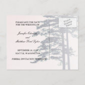 Bäume Liebe l Feiern die Natur Save the Date Ankündigungspostkarte (Rückseite)