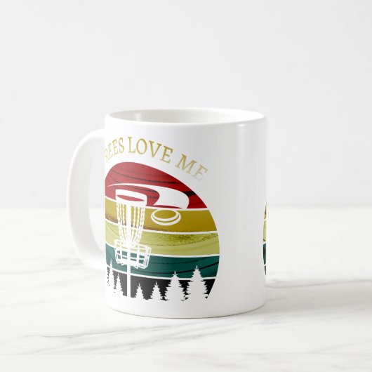 Bäume Liebe mir - Funny Disc Golf Kaffeetasse (Vorderseite Links)