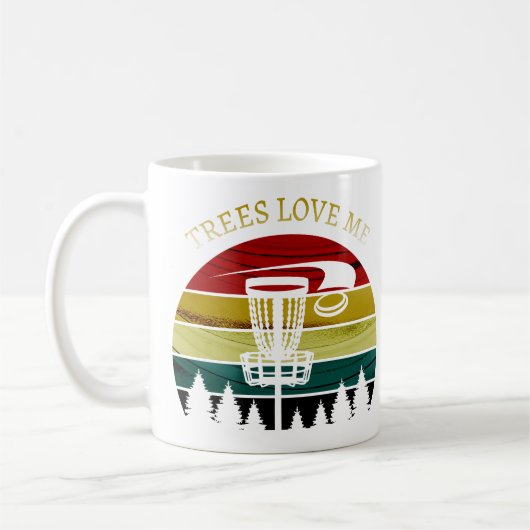 Bäume Liebe mir - Funny Disc Golf Kaffeetasse (Links)