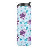 BÄUME lila UND TURQUOISE WINTER Thermosbecher (Nach links gedreht)