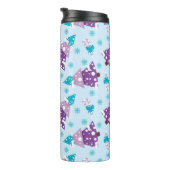 BÄUME lila UND TURQUOISE WINTER Thermosbecher (Nach rechts gedreht)