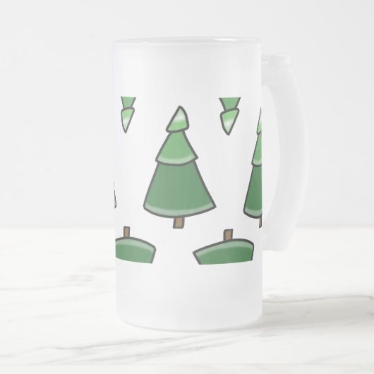 Bäume Mattglas Bierglas (VorderseiteRechts)