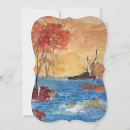 Bäume mit gelbem Allgemeinzweck personalisierbar Karte