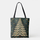 BÄUME MIT GRÜNEN QUILTED AUSSEHENEN CHRISTMAS TASCHE (Rückseite)
