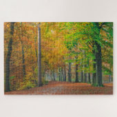 Bäume mit Herbstlaub in einem Wald Puzzle (Horizontal)