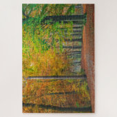 Bäume mit Herbstlaub in einem Wald Puzzle (Vertikal)