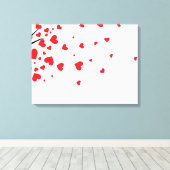 Bäume mit Herz-Blätter Leinwanddruck (Insitu (Holzboden))