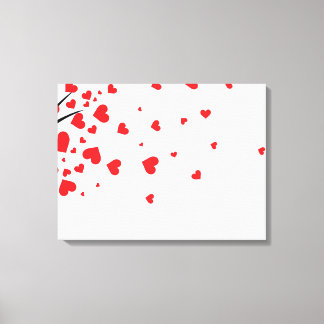 Bäume mit Herz-Blätter Leinwanddruck