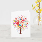 Bäume mit herzförmigen Blätter Mitteilungskarten (Gelbe Blume)