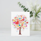 Bäume mit Herzstück gestalteten Blätter Einladunge Einladung (Stehend Vorderseite)